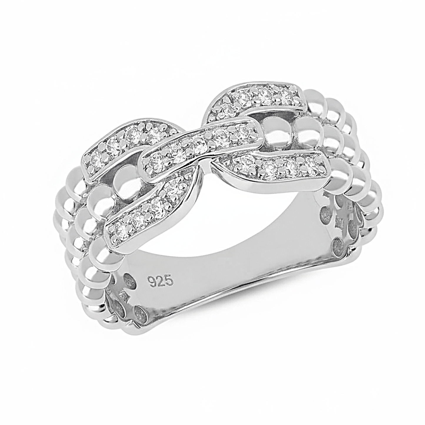 Bague en Argent 925 assemblée d'Oxyde de zirconium