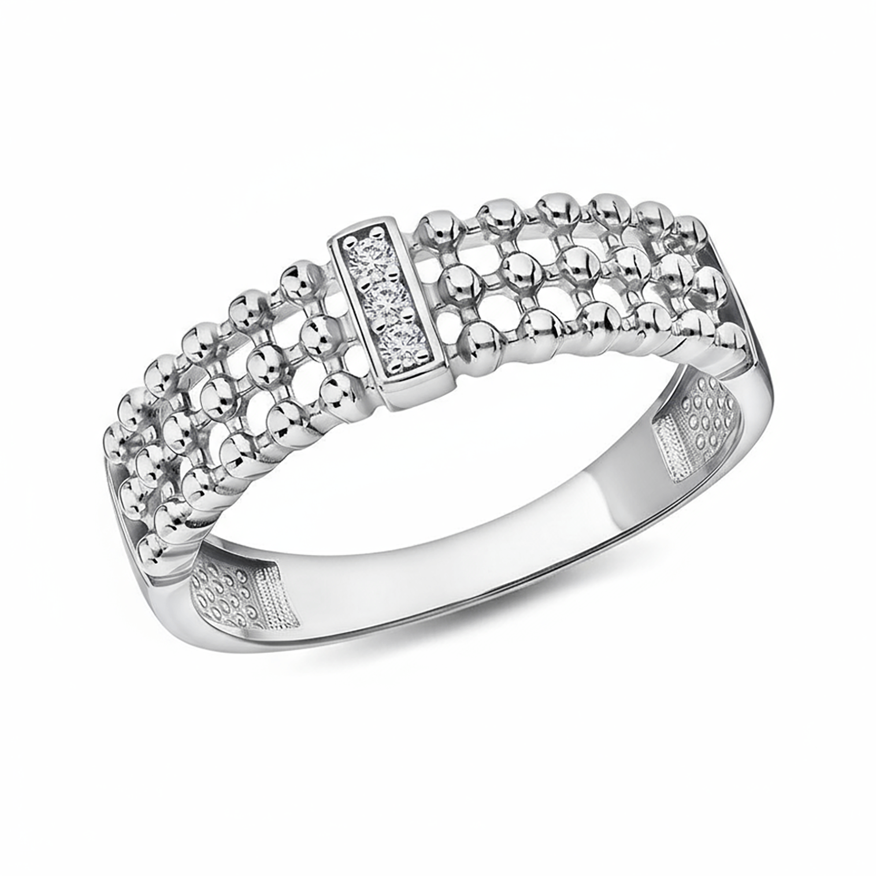 Bague Ancienne En Argent 925 Avec Oxyde De Zirconium - Occasion