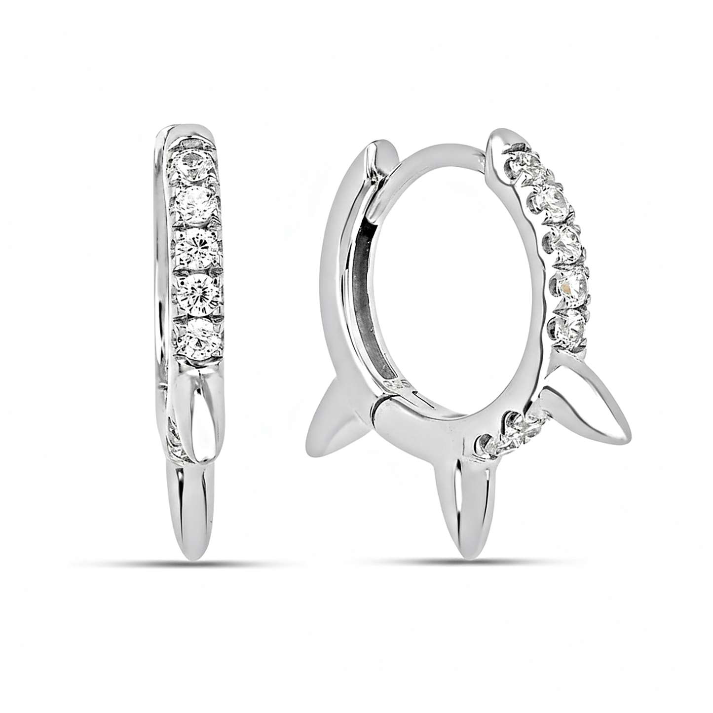 Boucles d'oreilles en Argent 925 assemblée d'Oxyde de zirconium