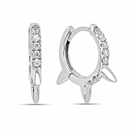 Boucles d'oreilles en Argent 925 assemblée d'Oxyde de zirconium