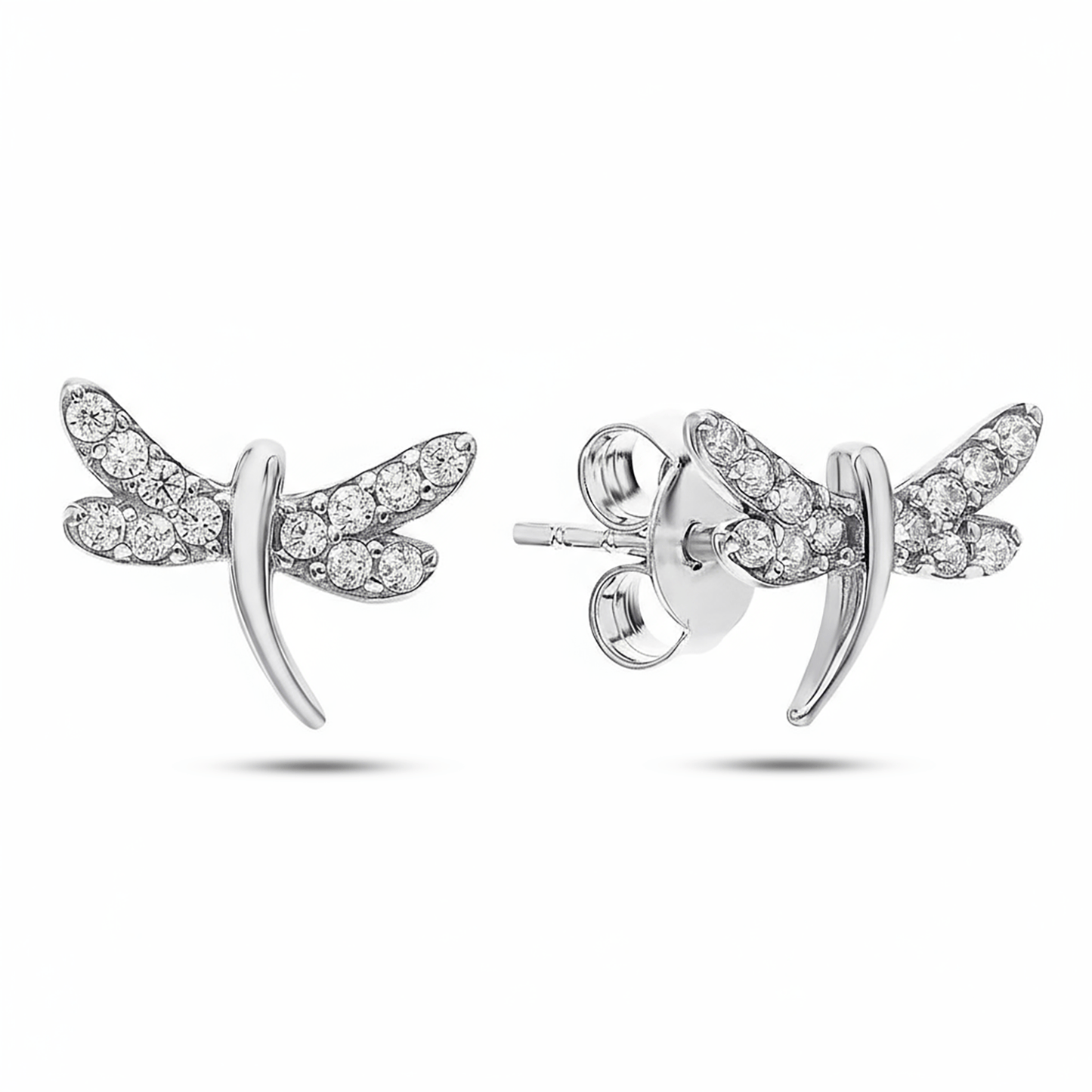 Boucles d'oreilles en Argent 925 assemblée d'Oxyde de zirconium