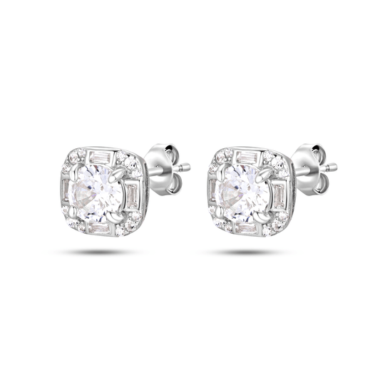 Boucles d'oreilles en Argent 925 assemblées d'Oxyde de zirconium