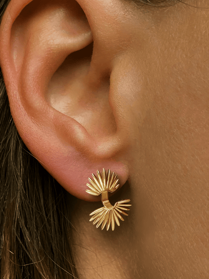 Boucles d'oreilles en Argent 925 doré Or jaune 18k